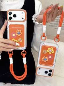 Ốp lưng điện thoại Ins Summer hình hoa cam 3D có giá đỡ thẻ tương thích với iPhone 16 Pro Max/15 Pro Max, New 11, 12, Creative 12, 11 chống rơi, Ốp lưng bảo vệ 14 Pro/13, Ốp lưng toàn diện cho nữ 17 Pro Max/17/Pro/17 Plus/17 - trái cam - Xem 1