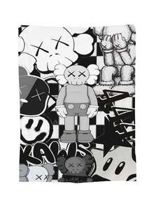 Kawss Kawaii Kaw Blanket Cozy Anime Gift Blanket - Premium Flannel Throw For Fans, Soft Cartoon Print For Sofa, Bed, Camping & Travel, Great Christmas Birthday Present - màu đen - Xem 4