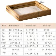 Sanfoelek Flores secas y Hojas Marco de espcimen Marco de Madera con Marco de Vidrio Real Marco de Fotos de Boda decoracin de Fotos de Escritorio