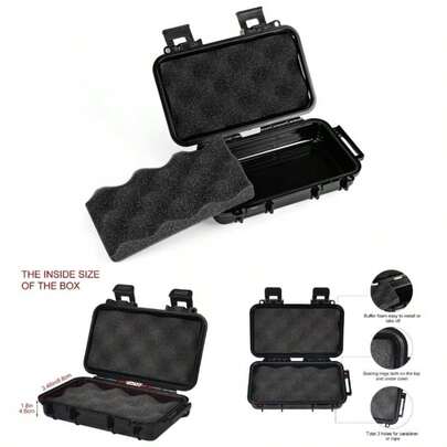 VGEBY Caja de Almacenamiento en, contenedor hermtico de Supervivencia Almacenamiento en Estuche de Transporte con Hebilla de 2 Formas para Acampar al Aire PescaNegro - l Seahorse