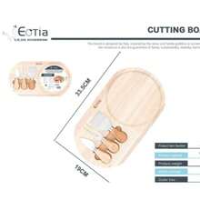 Outdoor Wooden Cutting Board, Cheese Board, Portable Kitchen Cutting Board Set - Brown - View 9