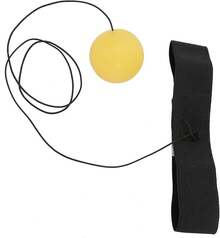 ANGGREK Pelota de Boxeo para Reflejos Con Diadema - Entrenamiento de Velocidad de Perforación y Coordinación Mano-ojo (11*7*5-Amarillo) - Amarillo - Ver 3