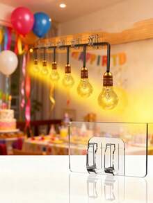 50pcs Transparent And Traceless Light String Hooks, Colorful Light Strings, With Wedding Trinkets, Powerful Suction Cups That Can Be Removed Without Damaging The Wall, Suitable For Indoor Summer And Garden Decoration, Suitable For Garden Light String Decoration On Halloween, Mother's Day, Christmas And New Year's Day, Suitable For Indoor Summer And Garden Decoration - Multicolor - View 6