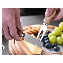 Outdoor Wooden Cutting Board, Cheese Board, Portable Kitchen Cutting Board Set - Brown - View 5