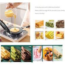 Dubbelsidig non-stick smörgåsgrill och våffeljärn för spishäll, multifunktionell handhållen vändbar stekform, belgiskt våffeljärn, hjärtformad blom-panini-press, pannkakskräpmaskin för frukost hemma - Rund våffla - Visa 10