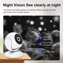 1080P Smart Baby Monitor Camera, Security, Indoor Home Surveillance 720P HD Camera With Motion Tracking, Wide Angle Night Vision, Wireless Connection, Magnetic Design, Area Alert, Dual Storage