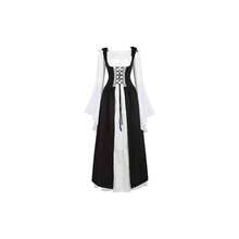Renaissance Costume Women Medieval Dress Ren Fair Halloween Cosplay - 海軍藍 + XXL-3XL - 查看 3