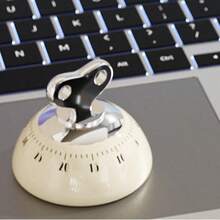 Magnetic Adhesive Timer, Kitchen Cooking Mechanical Timer Reminder, Children's/Students' Timer, Specialized Alarm Clock - White - View 5