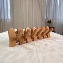 1 szt. Drewniany wieszak ścienny na ubrania, nowoczesny organizer wiszący w stylu fortepianu na ubrania, klucze, czapki, ręczniki, wieszak oszczędzający miejsce w przedpokoju (montaż przykręcany lub bezśrubowy)