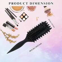 Curl Defining Brush, Curly Hair Brush For Styling, Shaping, Detangling & Defining Curls For Women And Men, Curl Brushes For Curly Hair Work On All Wet Or Dry Hair Types (Green) - Black - View 7