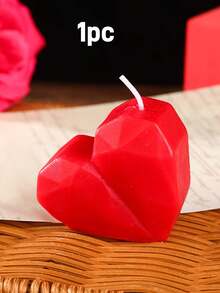 3件套红色心形蜡烛，1支香氛蜡烛，无烟蜡烛，礼品，纪念品，装饰蜡烛，婚礼装饰，情人节装饰，氛围蜡烛，家居装饰 - 彩色 - 查看 8