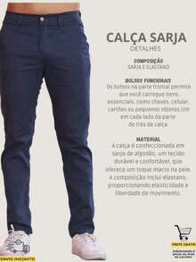 Men's Twill Pants Kit Men's Pants With Lycra Elastane - 海軍藍 - 黑色 - 查看 6