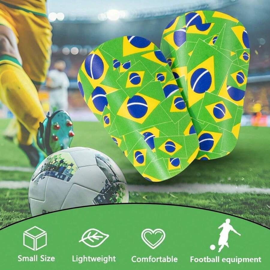 2pcs Mini Shin Pads, Football Shin Guards Small Shin Pads, Protective Soccer Shin Defender Pad For Kids Youth Adults - Green - View 1