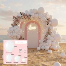 147 Pieces (1 Set) Of Pure White Party Decoration Balloons Of Different Sizes, Balloon Garland Arch Set, Unique Exploding Star Shaped Balloons, DIY Balloon Tree, Balloon Arch, Birthday, Wedding, Valentine's Day, Holiday Party Decoration, Christmas And New Year Decoration, Wedding Balloon Bouquet, Balloon Set - Multicolor - View 9