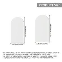 2pcs 5.9ft/6.56ft Elastic Arched Backdrop, 2D Flat, Suitable For Wedding, Party, Prom, Photo Booth (No Frame) - White - View 2