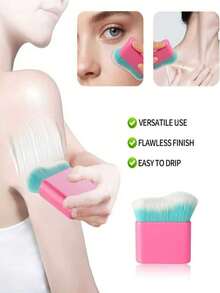 1 szt. Bardzo duży, miękki, falisty pędzel do makijażu, bezszwowy do kremu BB, podkładu, pudru, kremu do pielęgnacji skóry, niewchłaniający, pędzel do podkładu, pędzel do korektora, pędzel do różu, pędzel do konturowania, pędzel do różu, pędzel do bronzera, pędzel do pudru, pędzel do podkładu, pędzel do różu