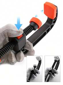 2/5Pcs Woodworking Clamp, G-Clamp Set For Woodworking, 0-50/75mm (0-2/3Inch) Jaw Opening, Reinforced Plastic Heavy-Duty With Quick-GRIP Strong Clamping Force & Rubber Padded Jaws, Ideal For Home DIY/Furniture Assembly/Household Clamping Projects - Multicolor - View 8