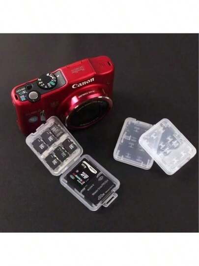 Transparent Plastic Memory Card Holder, Suitable For SD SDHC And Micro SD Memory Card Organizers, Portable Photography Storage Accessories