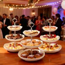 1pc 3-Tier Cake Stand With Tray, Dessert Display Rack, Appetizer Platter, Sweets And Cake Plate, Ideal For Birthday, Bridal Shower, Party, Wedding, Buffet Service