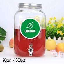 90pcs Organic Stickers, 1.5 Inch Organic Food Rotational Labels, Round Dot Organic Stickers, Green Marking, ORGANIC Marking