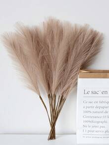 10Pcs Artificial Cattail Reeds, Tall And Fluffy, DIY Artificial Flowers, Cattail Grass, Bohemian Style Decoration, Suitable For Wedding Party Decoration, Home Living Room And Bedroom Decoration, Vase Flower Arrangement, DIY Photography Props, Birthday And Graduation Gifts, Autumn Decoration. - Multicolor - View 5