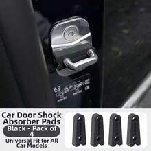 4 piezas Protectores de cerradura de puerta de coche, juntas de amortiguación, cubiertas de protección de cerradura de puerta, reducción de ruido de silicona, opciones de varios colores - Multicolor - Ver 4