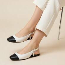 Women's Slingback Black Comfort Sneakers - Blanco - Ver 4