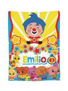 Plim Plim Anime Flannel Blanket For Girls Boys Anime Gifts Throw Blanket Cozy Plush Flannel Fleece Print Blankets Double-Layer Blanket Lightweight Fuzzy For Bed Decor - 黑色 - 查看 3