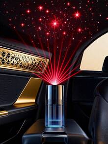 1 Set Smart Car Aromatherapy Diffuser Kit (Includes 1 Main Unit + 5 Optional Essential Oils), 7-Color Mood Lighting, 5 Adjustable Mist Modes, USB Rechargeable Car Diffuser, Mini Car Humidifier, Essential Oil Diffuser, Auto On/Off, Built-In Battery, Starry Light, Home & Car Air Freshener, Desktop Small Portable Nebulizer, Empty Bottle Interior Accessories, Car Air Freshener, Mist Maker With RGB Light, Car Interior Deodorizer - 黑色 - 查看 4