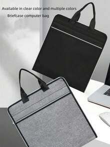 1pc 32cm*9cm*35cm Briefcase Laptop Bag, Fashionable Casual Solid Color Backpack, Multi-Color Options, Nylon Material, Zipper Closure, Suitable For Men's Daily Commute, Work, Carrying Laptop, Business - Multicolor - View 1