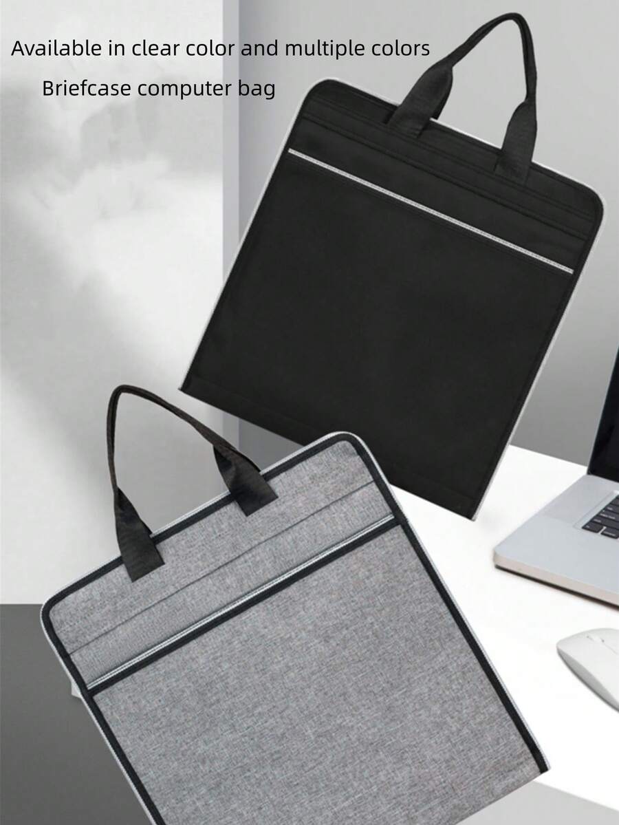 1pc 32cm*9cm*35cm Briefcase Laptop Bag, Fashionable Casual Solid Color Backpack, Multi-Color Options, Nylon Material, Zipper Closure, Suitable For Men's Daily Commute, Work, Carrying Laptop, Business - Multicolor - View 1