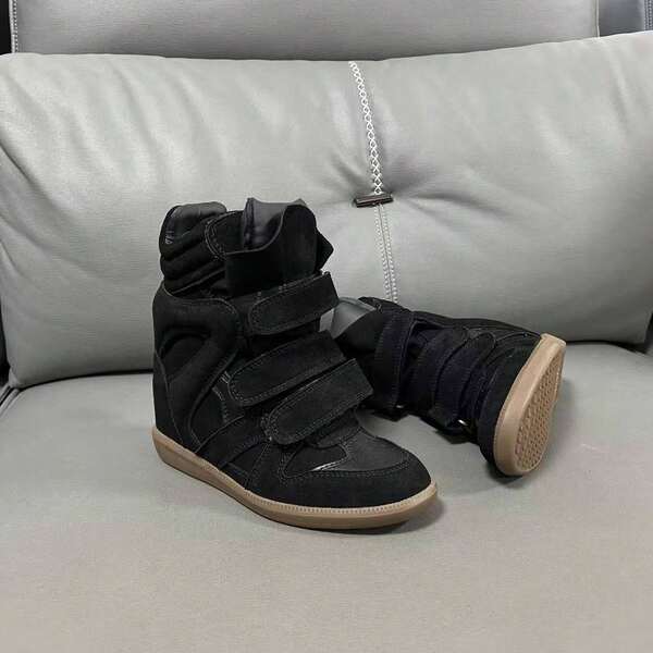 New 2025 hidden height-increasing high-top women's shoes color matching flat casual  sneakers women