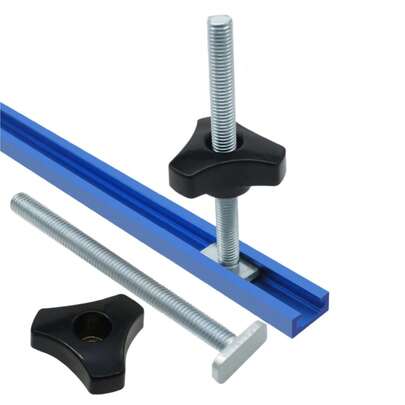 M8 T-skruv, M8 överfallsmutter, aluminiumlegering, universal 30/45 typ T-spårfäste, gör-det-själv-träbearbetning och metallbearbetning, lämplig för gör-det-själv-projekt