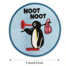 Cute Penguin Embroidered Patch - Iron-On Applique, Suitable For Jeans, Backpacks, Noot Noot Cartoon Design
