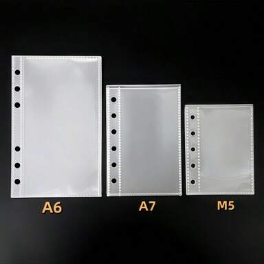 10/20/30pcs/Bag M5/A6/A7 Clear Loose Leaf Protector Sleeves, Plastic Protective Covers, Portable Sticker Notebook, Binder Refill Pages, High Quality PP Material, Acid-Free & PVC-Free, Storage, High Transparency, Suitable For Storing K-Pop Photo Cards, Photos, Documents, Banknotes, Coins, Jewelry And Various Small Items