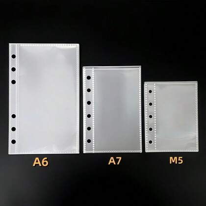 10/20/30pcs/Bag M5/A6/A7 Clear Loose Leaf Protector Sleeves, Plastic Protective Covers, Portable Sticker Notebook, Binder Refill Pages, High Quality PP Material, Acid-Free & PVC-Free, Storage, High Transparency, Suitable For Storing K-Pop Photo Cards, Photos, Documents, Banknotes, Coins, Jewelry And Various Small Items