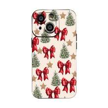 Funda navideña con lazo y árbol, ideal para teléfonos ,  17,  16 Pro Max,  15 Pro Max,  13 y  12. Fabricada en TPU, ofrece protección contra golpes y caídas. Perfecta para regalar en Navidad, para reuniones familiares y para celebrar las fiestas con amigos y seres queridos. - Negro - Ver 8