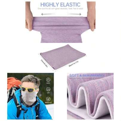 Winter Neck Gaiter Warmer, Soft Fleece Face Scarf Cold Weather Skiing Cycling Outdoor Sports