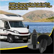 200PCS Car Plastic Trim Boot Rivets Push Clip Fastener, 6.4mm Hole Automotive Bumper Shield Fastener Clip, Push Pins Bumper Clips Retainers Screw Car Body - ban đầu - Xem 4