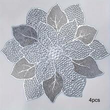 4/6/8/12 miếng lót ly PVC mạ vàng hình hoa cát tường lớn - Chỉ giặt tay - Miếng lót ly bằng vải không dệt dùng cho bàn ăn và nhà bếp - Nhiều màu - Xem 8