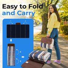 Picnic Blankets Dual Layers Picnic Blanket Outdoor WaterResistant Handy Mat Tote Spring Summer Camping Blanket Great For The Beach - 152x191cmRectangular - View 6