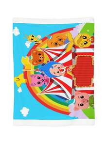 Plim Plim Anime Flannel Blanket For Girls Boys Anime Gifts Throw Blanket Cozy Plush Flannel Fleece Print Blankets Double-Layer Blanket Lightweight Fuzzy For Bed Decor - 黑色 - 查看 3