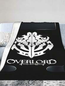 Overlord Albedo Anime Flannel Blanket For Girls Boys Anime Gifts Throw Blanket Cozy Plush Flannel Fleece Print Blankets Double-Layer Blanket Lightweight Fuzzy For Bed Decor - Black - View 4