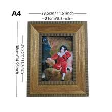 1 ramă foto vintage aurie învechită, montabilă pe masă sau pe perete, potrivită pentru fotografii de 6/7/8/10 inci, potrivită pentru dormitor, sufragerie - Aur pătat - Vizualizare 9