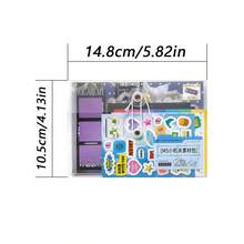 韩系ins风高品质学生DIY盐美学剪贴簿装饰材料纸贴纸包 - 彩色 - 查看 2