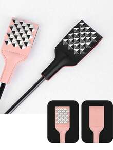 1 pieza Fusta de montar de cuero PU, fusta de montar suave con mango trenzado antideslizante y correa para la muñeca, accesorio de entrenamiento ecuestre - Multicolor - Ver 4