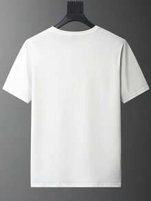 1PC Envío Local - Regalo de San Valentín, Camiseta de Pareja - Camiseta a Juego para Él y Ella - Diseño de Conjunto Romántico con Patrón de , Cuello Redondo Casual de Manga Corta - Ropa de Verano o Noche de Citas, Adecuado para Uso Diario Casual, Adecuado como Regalo - Mujeres - Blancas - Ver 3