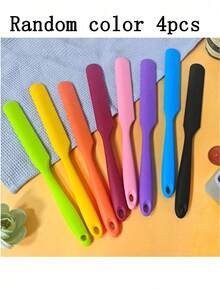 8pcs Silicone Jar Scraper Spatulas, Heat Resistant Cake Cream Peanut Butter Spatulas Mixing Batter Scraper, Nonstick Bread Spatula Rubber Kitchen Jar Blenders Scraper Long - Multicolor - View 12