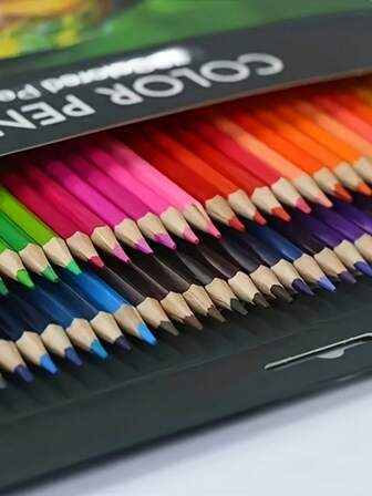 18/36/48色彩色铅笔套装，适合成人/学生/艺术家涂色书，专业亮色艺术家绘画素描混合色阴影，高品质软芯油性铅笔，万圣节感恩节圣诞节礼物