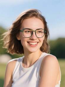 1pc Unisex Fashion Flat Lens Glasses, New Lightweight Retro Square Frame Casual All-Match Style, Suitable For Holiday Gifts, Daily, Study, Commute, Office Use - Clear - View 14